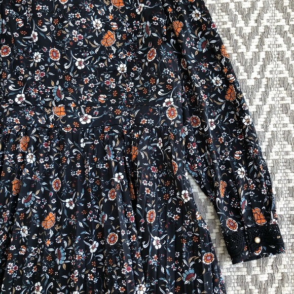 Dalia MacPhee dress floral long sleeve pleated size 1X - Picture 13 of 16